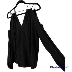 RAMY BROOK New York Black Strappy Silk Top XS
